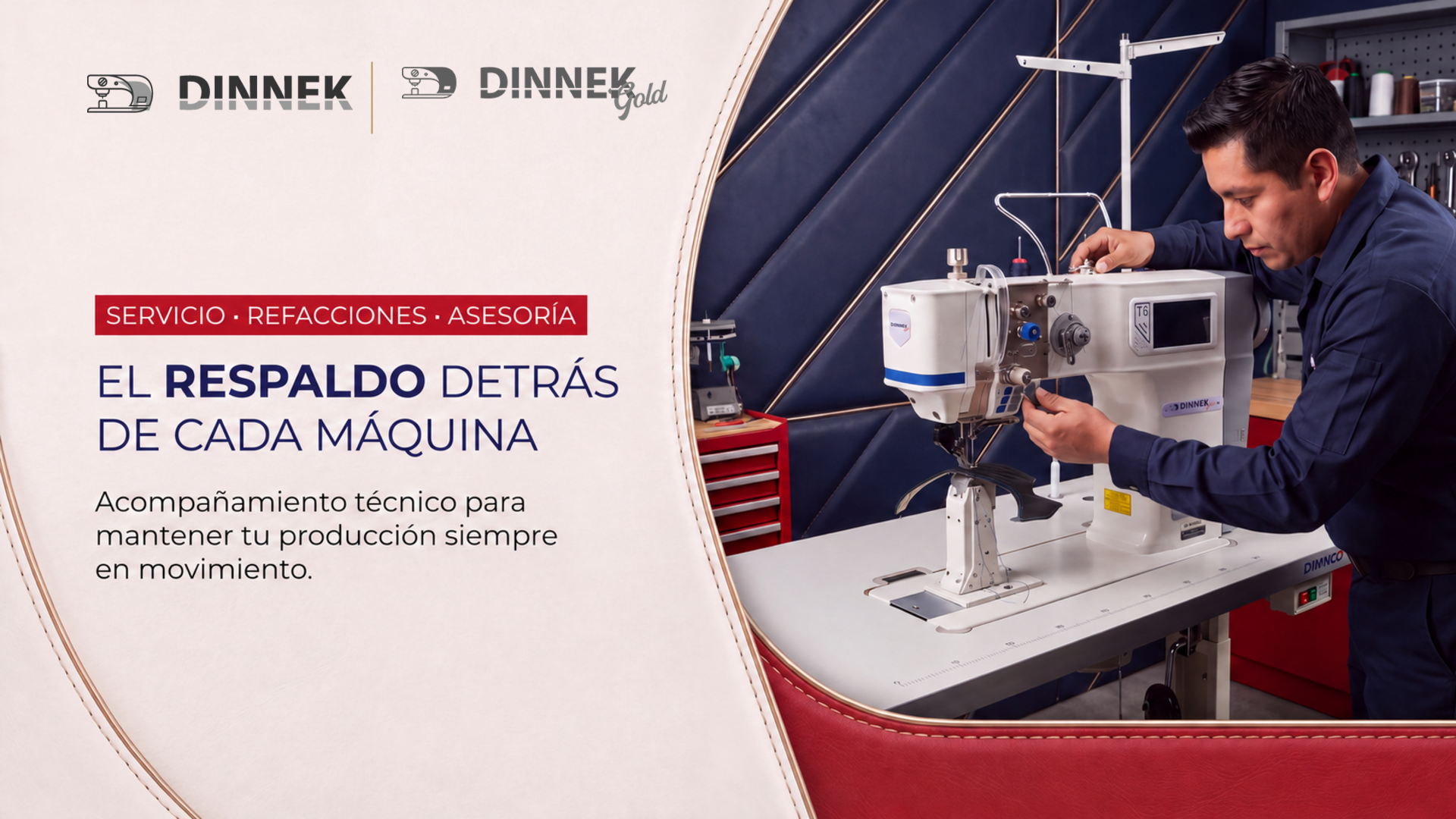 Servicio y respaldo para máquinas DINNEK y DINNEK GOLD